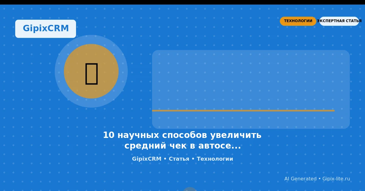 Руководство '10 научных способов увеличить средний чек в автосервисе без вложений' - технологии а...