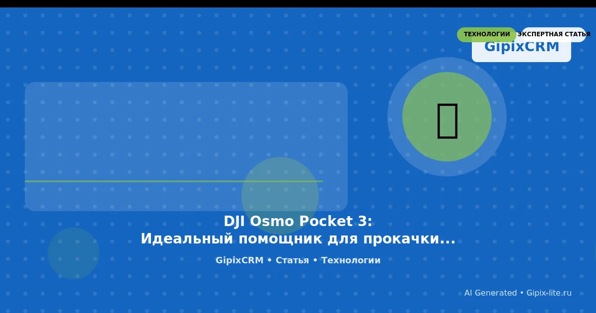 Советы 'DJI Osmo Pocket 3: Идеальный помощник для прокачки бизнеса в 2025 году — Shorts ' - техно...