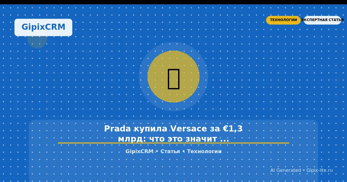 Изображение к статье: Prada купила Versace за €1,3 млрд: что это значит для автосервисов и как испол