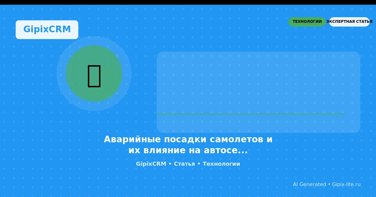 Изображение к статье: Аварийные посадки самолетов и их влияние на автосервисный рынок: современные в