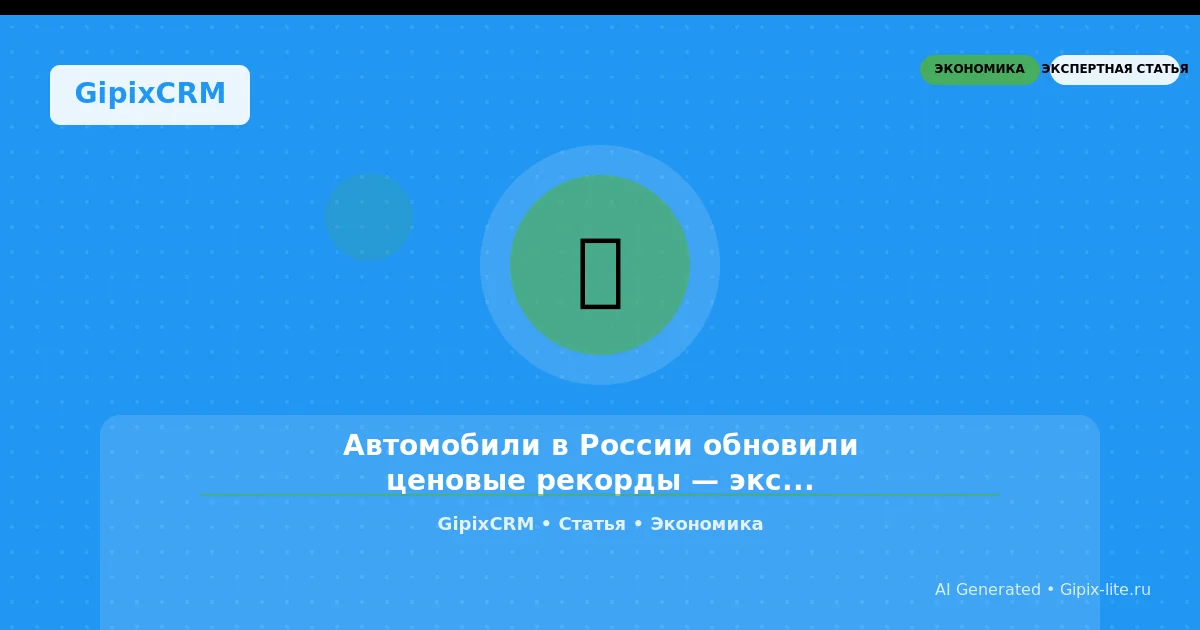 Изображение к статье: Автомобили в России обновили ценовые рекорды — эксперты предупреждают о дальне