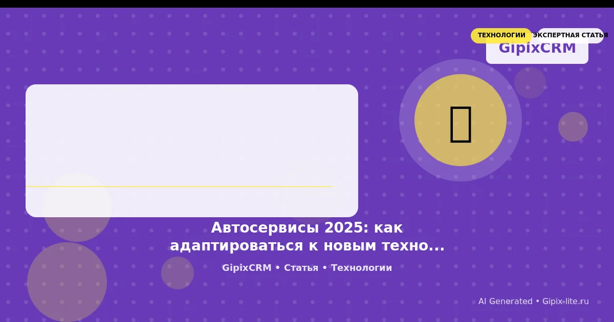 Автосервисы 2025: как адаптироваться к новым технологическим вызовам и сохранить конкурентоспособность