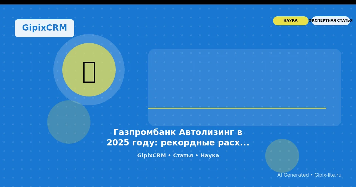 Изображение к статье: Газпромбанк Автолизинг в 2025 году: рекордные расходы россиян на новые автомоб
