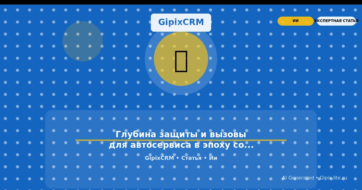 Изображение к статье: Глубина защиты и вызовы для автосервиса в эпоху современных угроз: что означаю