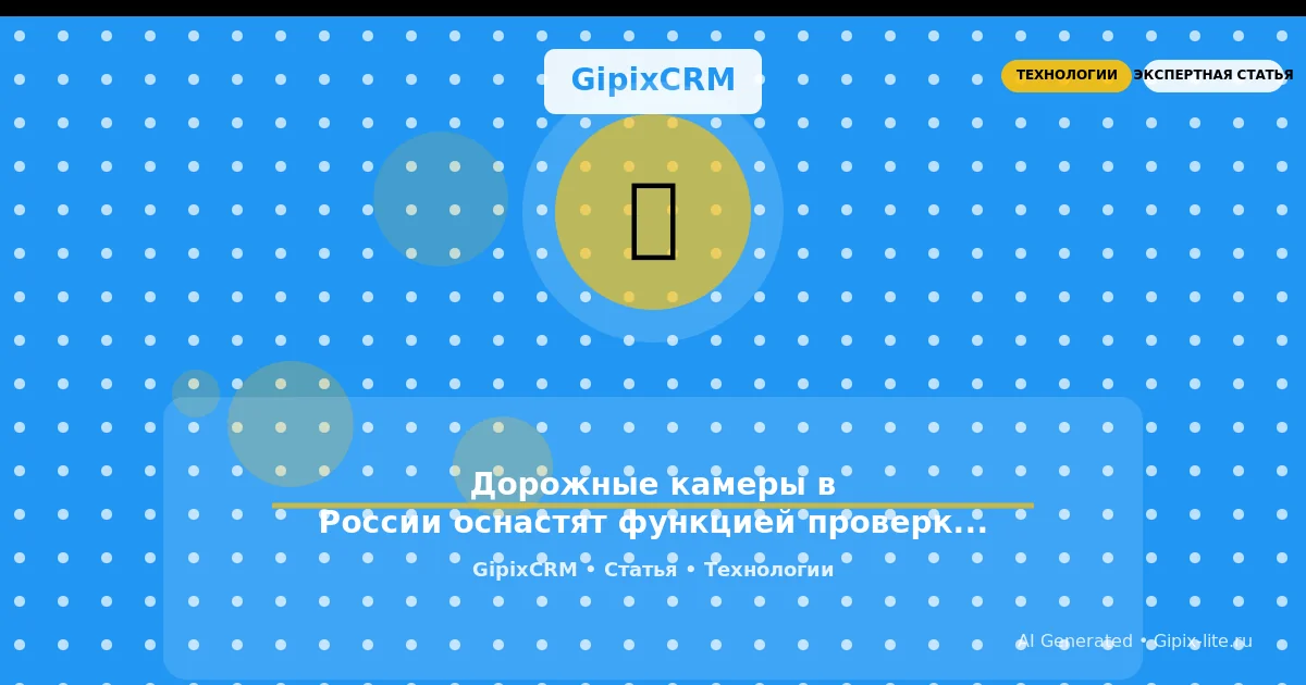 Изображение к статье: Дорожные камеры в России оснастят функцией проверки прохождения техосмотра: чт