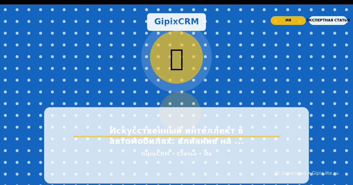 Изображение к статье: Искусственный интеллект в автомобилях: влияние на СТО