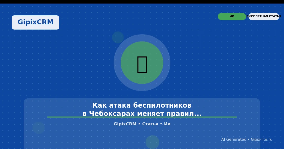 Изображение к статье: Как атака беспилотников в Чебоксарах меняет правила игры для автосервисов: выз