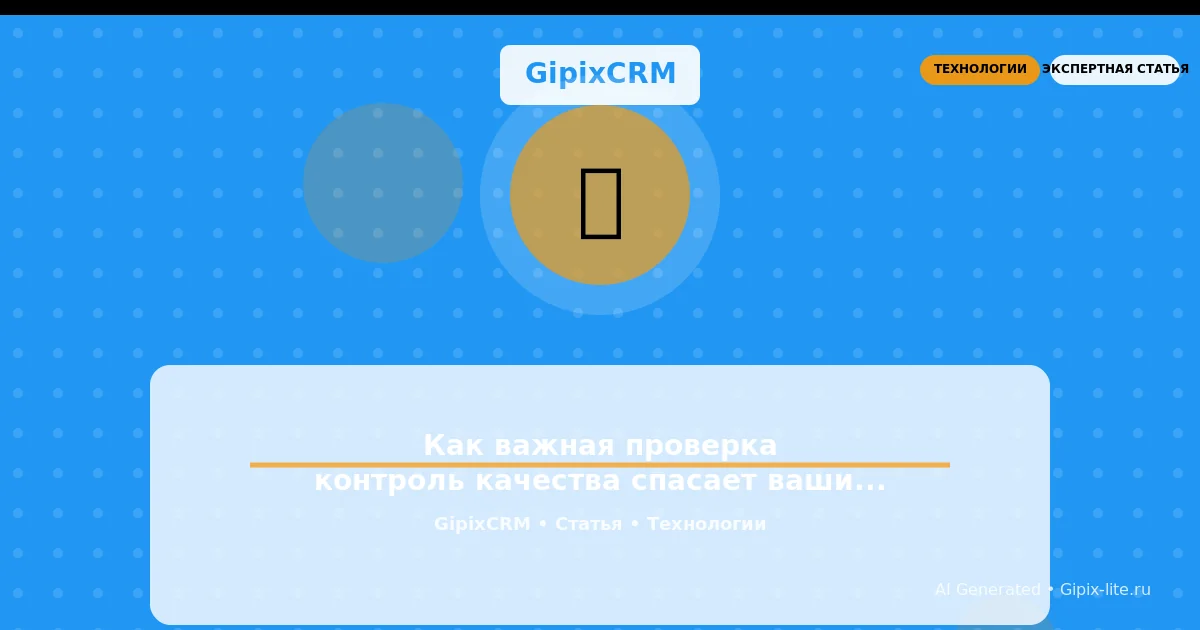 Статья 'Как важная проверка контроль качества спасает ваши автомобили и деньги: научный ' - техно...