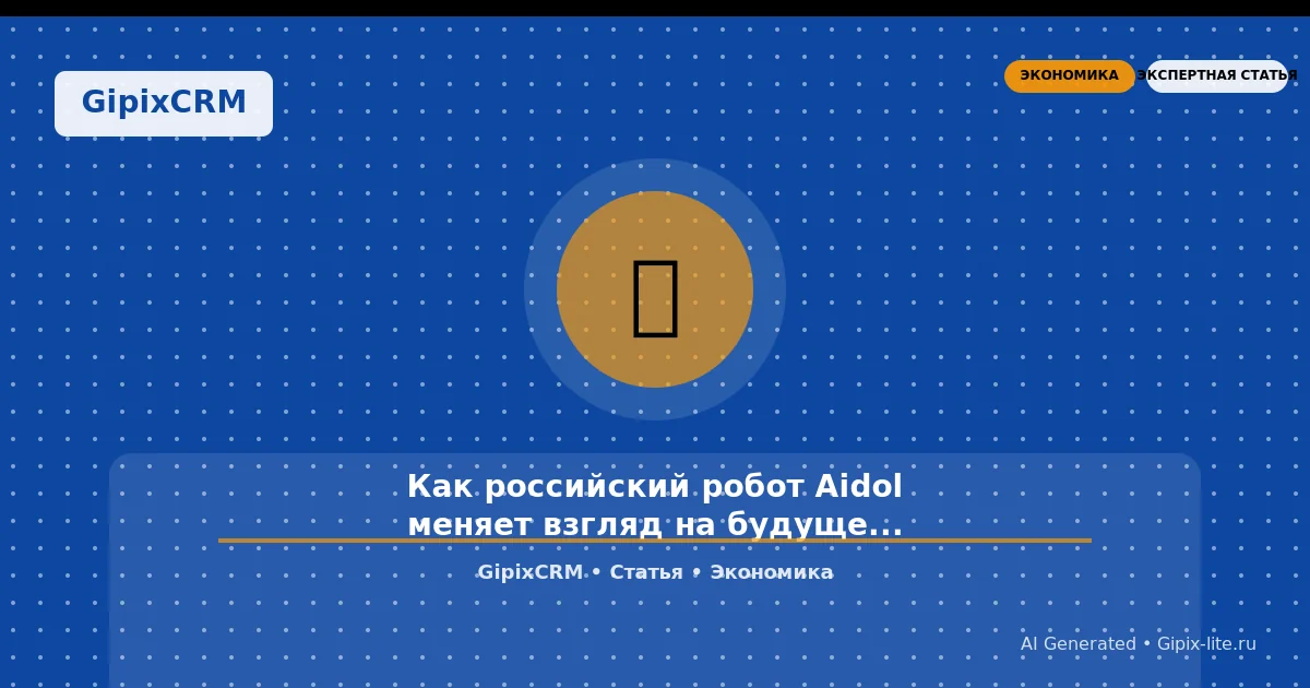 Изображение к статье: Как российский робот Aidol меняет взгляд на будущее автосервиса и рынка технол