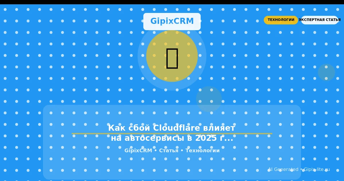 Изображение к статье: Как сбой Cloudflare влияет на автосервисы в 2025 году и что делать автобизнесу