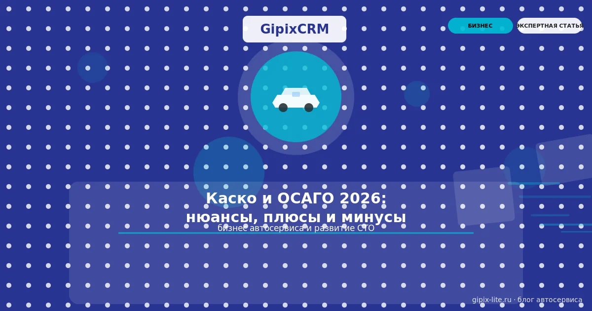 Каско и ОСАГО 2026: нюансы, плюсы и минусы