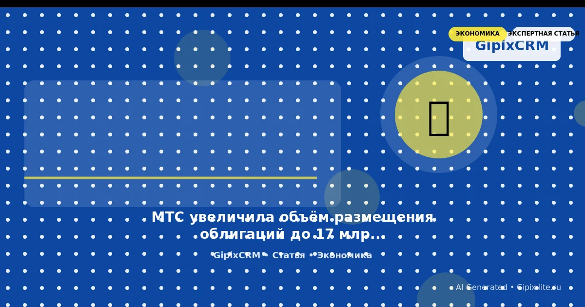 Изображение к статье: МТС увеличила объём размещения облигаций до 17 млрд ₽: Что это значит для авто