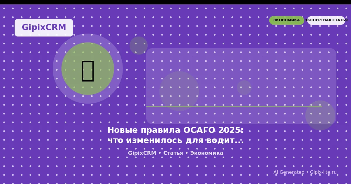 Изображение к статье: Новые правила ОСАГО 2025: что изменилось для водителей и как это влияет на авт