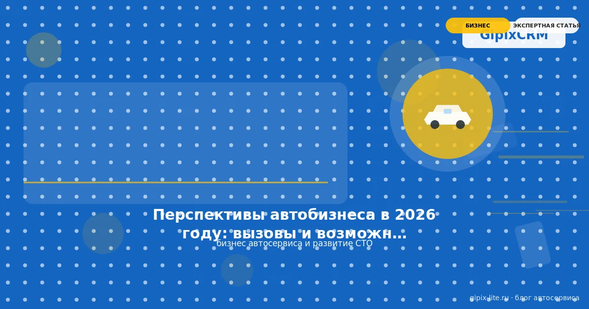 Перспективы автобизнеса в 2026 году: вызовы и возможности