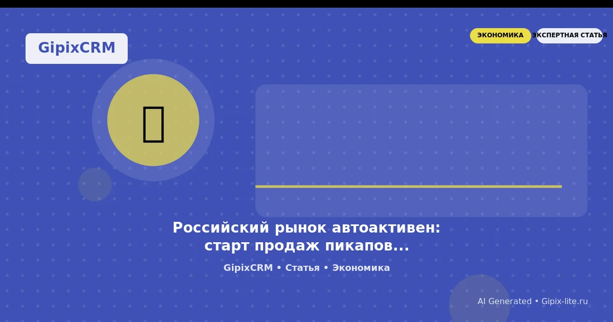 Изображение к статье: Российский рынок автоактивен: старт продаж пикапов Sollers ST8 — что это значи