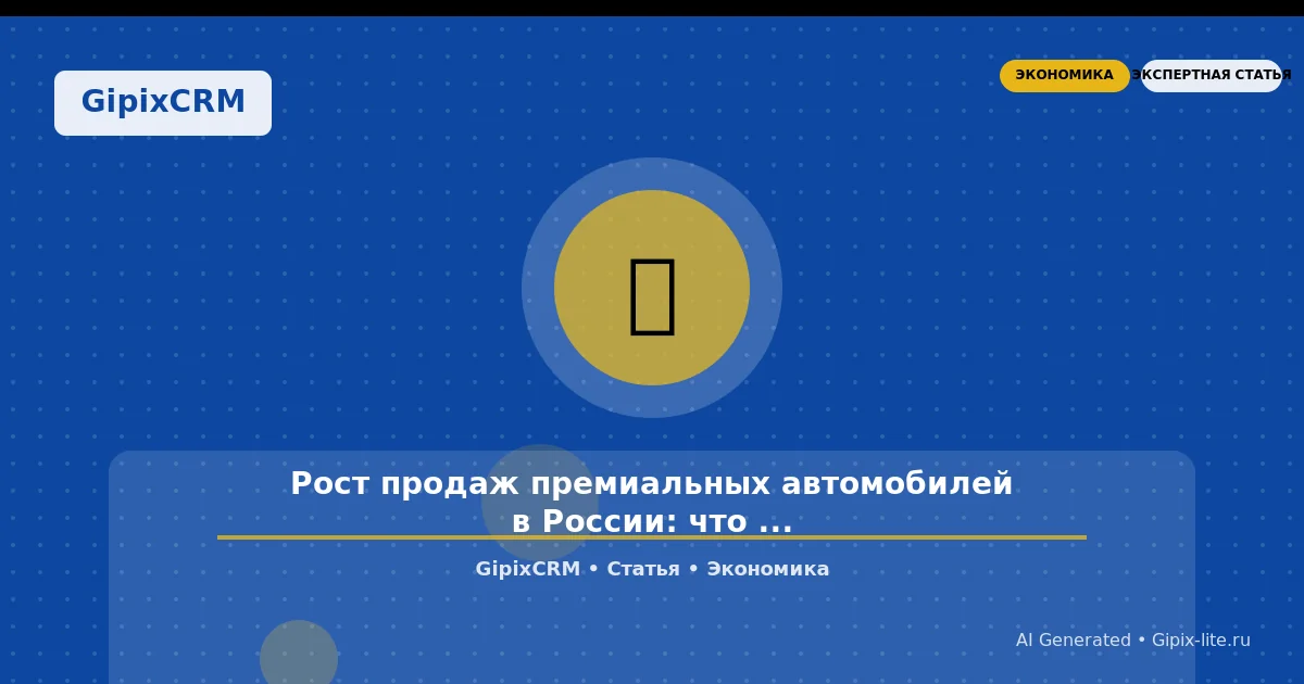 Изображение к статье: Рост продаж премиальных автомобилей в России: что это значит для автосервиса в