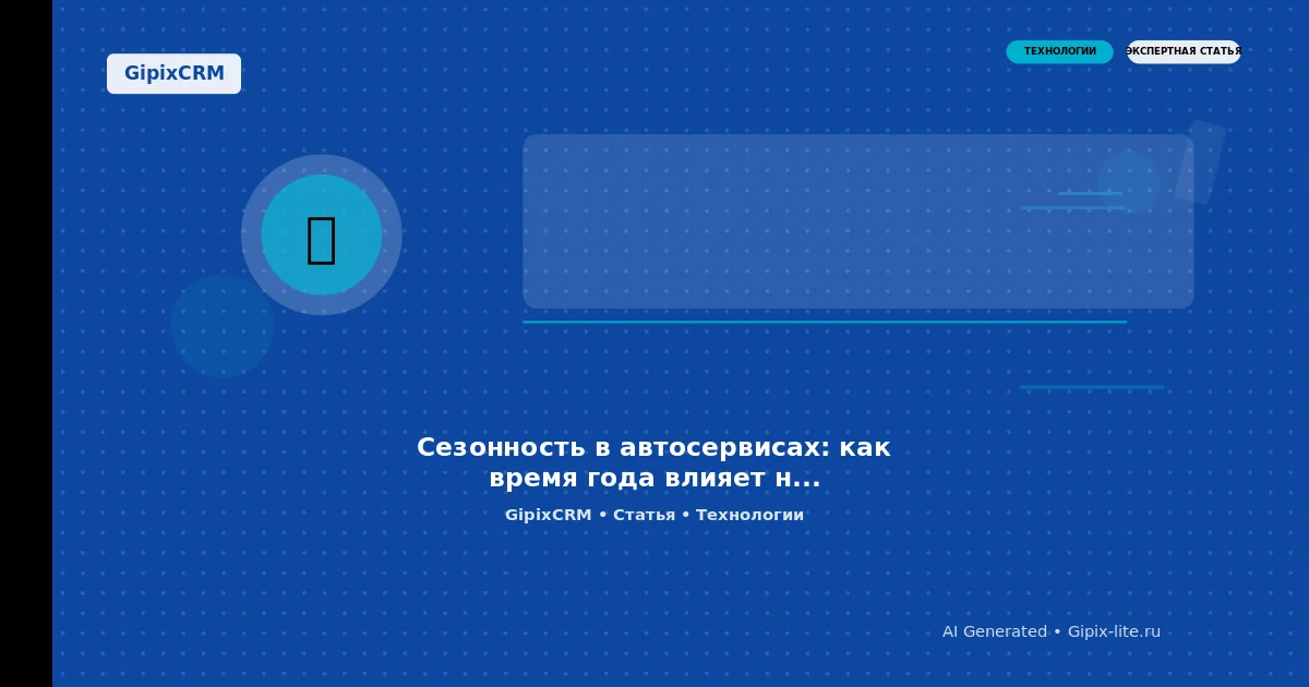 Статья 'Сезонность в автосервисах: как время года влияет на услуги и что нужно знать авт' - техно...