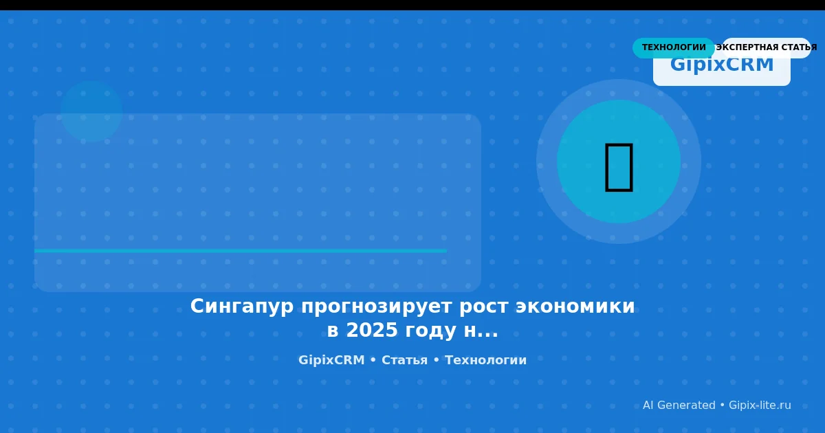 Изображение к статье: Сингапур прогнозирует рост экономики в 2025 году на 4% за счет спроса на ИИ и 