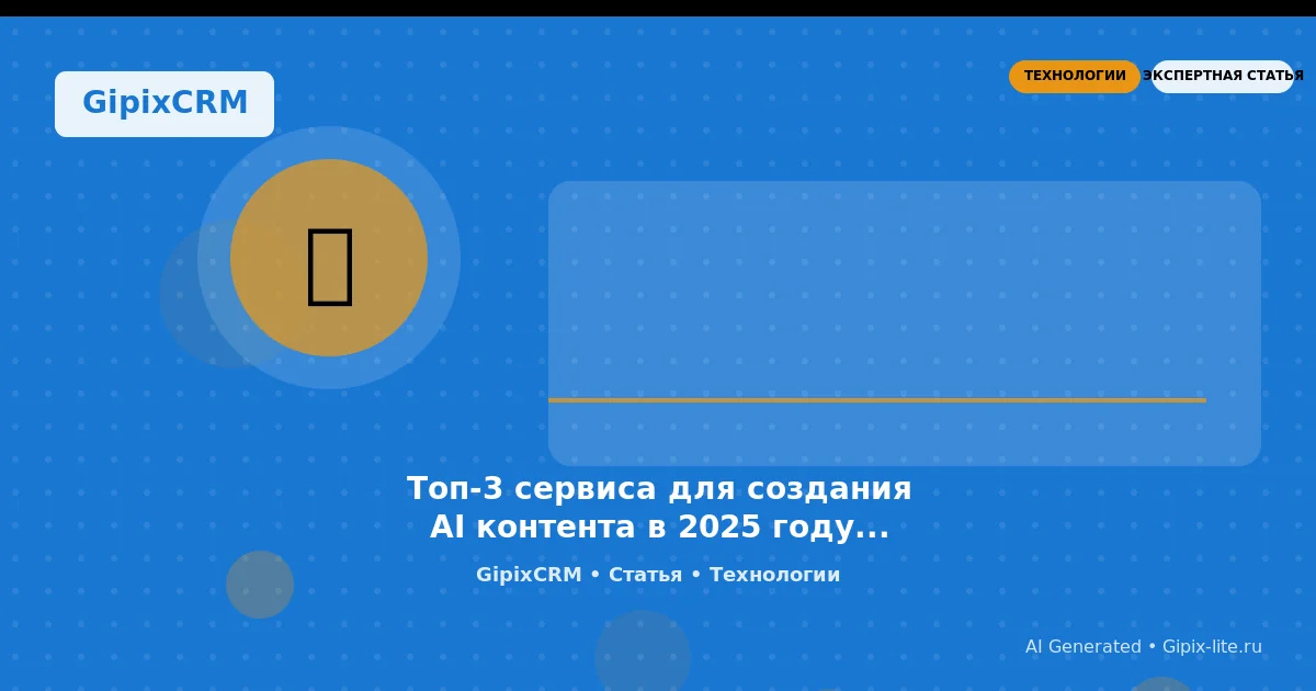 Руководство 'Топ-3 сервиса для создания AI контента в 2025 году: что выбирают профессионалы?' - т...
