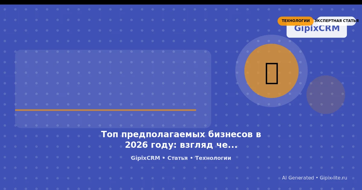 Статья 'Топ предполагаемых бизнесов в 2026 году: взгляд через призму автомобильной индус' - техно...