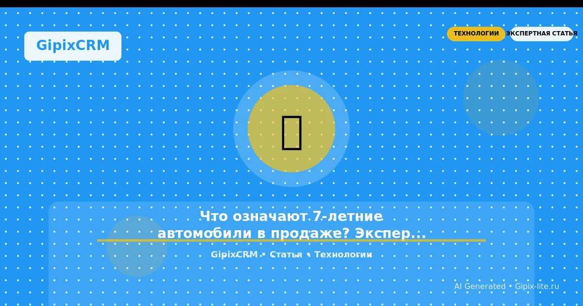 Изображение к статье: Что означают 7-летние автомобили в продаже? Эксперты раскрывают тренды октября