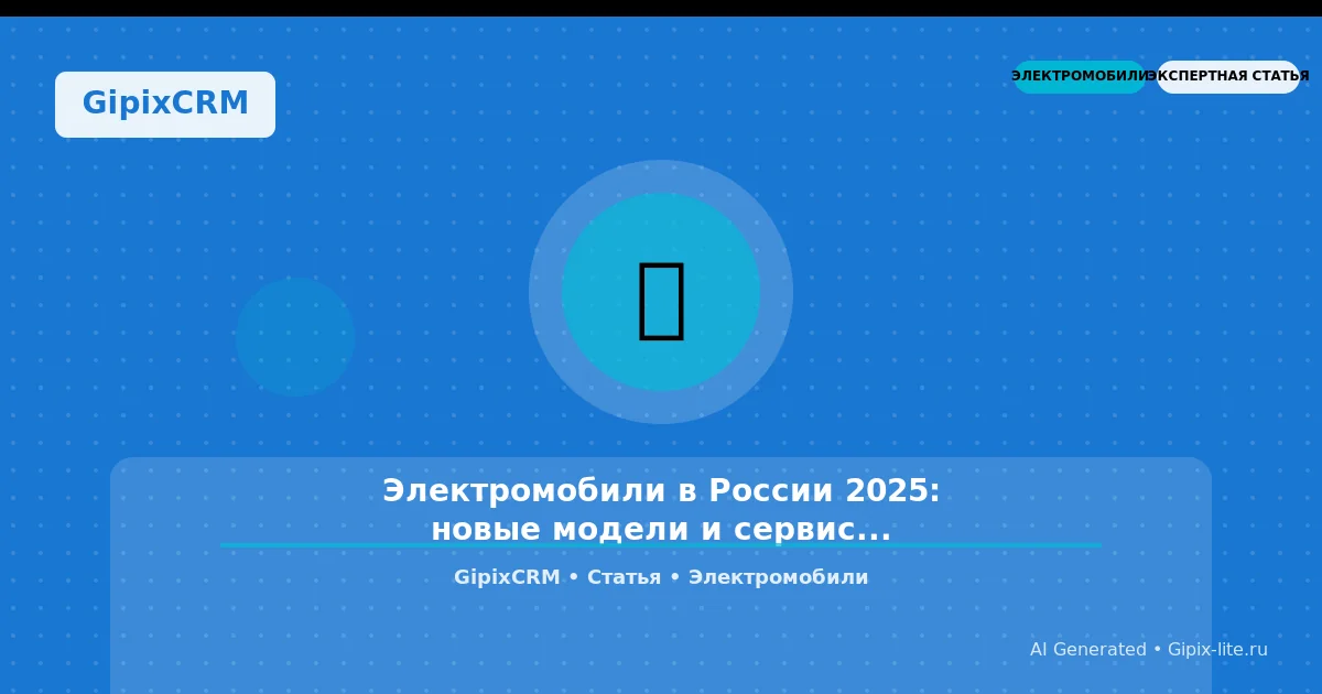 Изображение к статье: Электромобили в России 2025: новые модели и сервисные решения